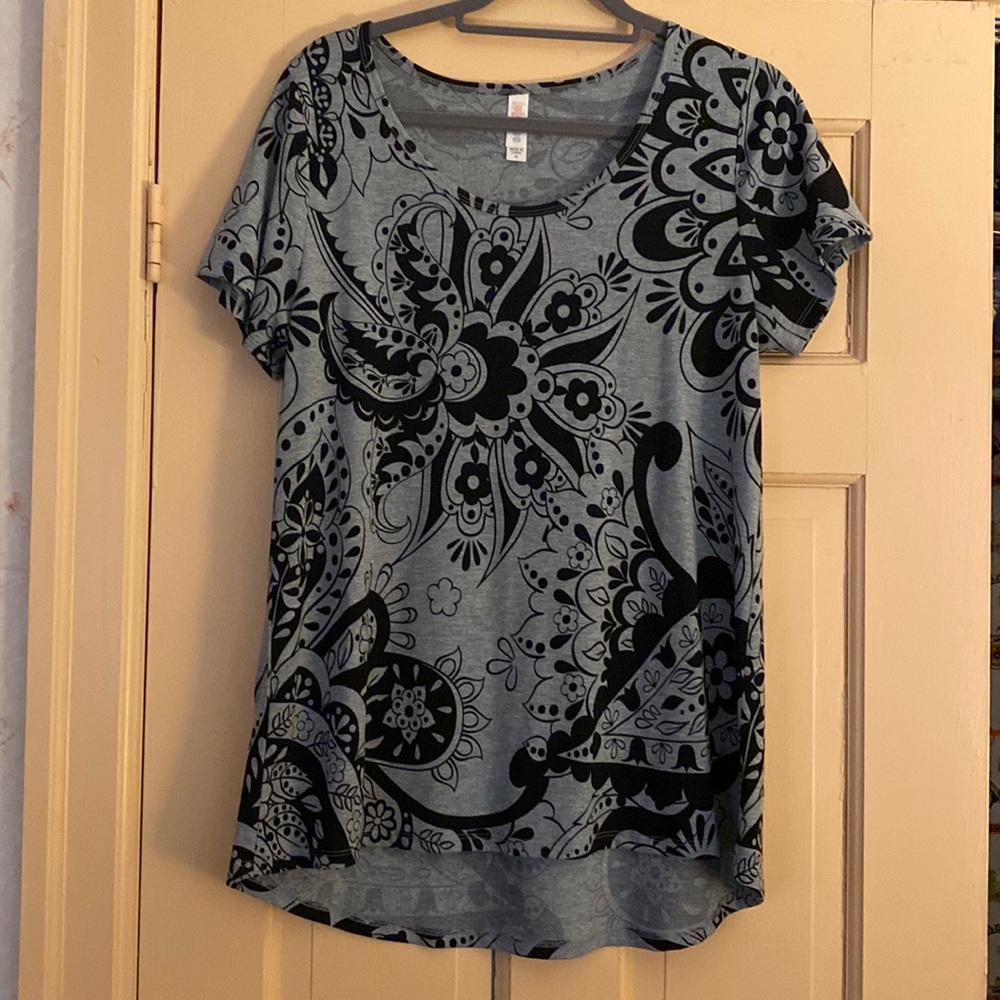 Blue Floral LuLaRoe Tee